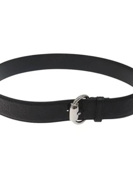 GUCCI GG Canvas Guccissima Belt Leather 40.2\